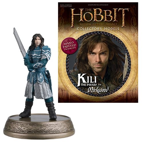 The Hobbit Kili The Dwarf In Mirkwood Forest Figure with Collector Magazine #23